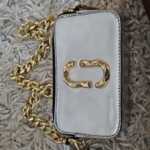 Silver and Gold Marc Jacobs Camera handbag